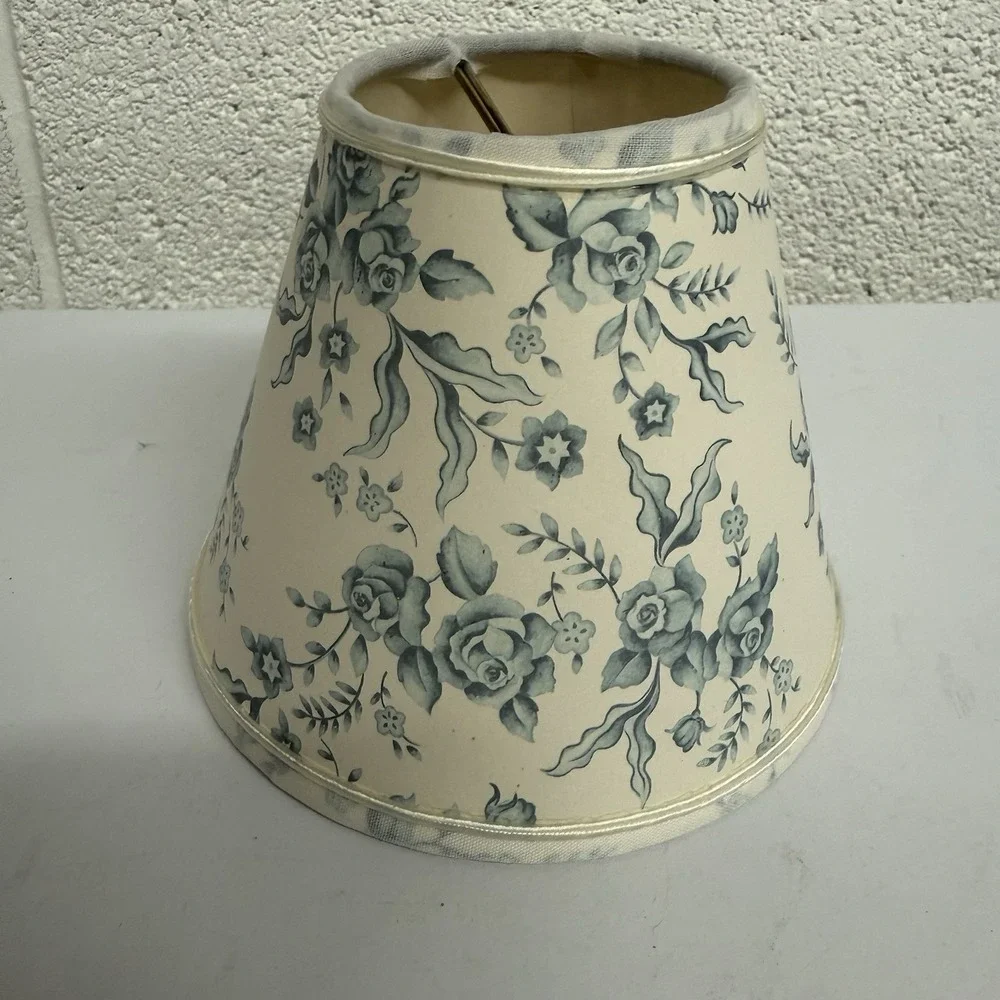 Small Blue And White Floral Lamp Shade Cottage Core Style 4